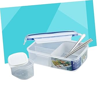 透明プラスチック食品保存容器3個セット 中古品 透明プラスチック食品保存容器 300ml 蓋付き 15ー348